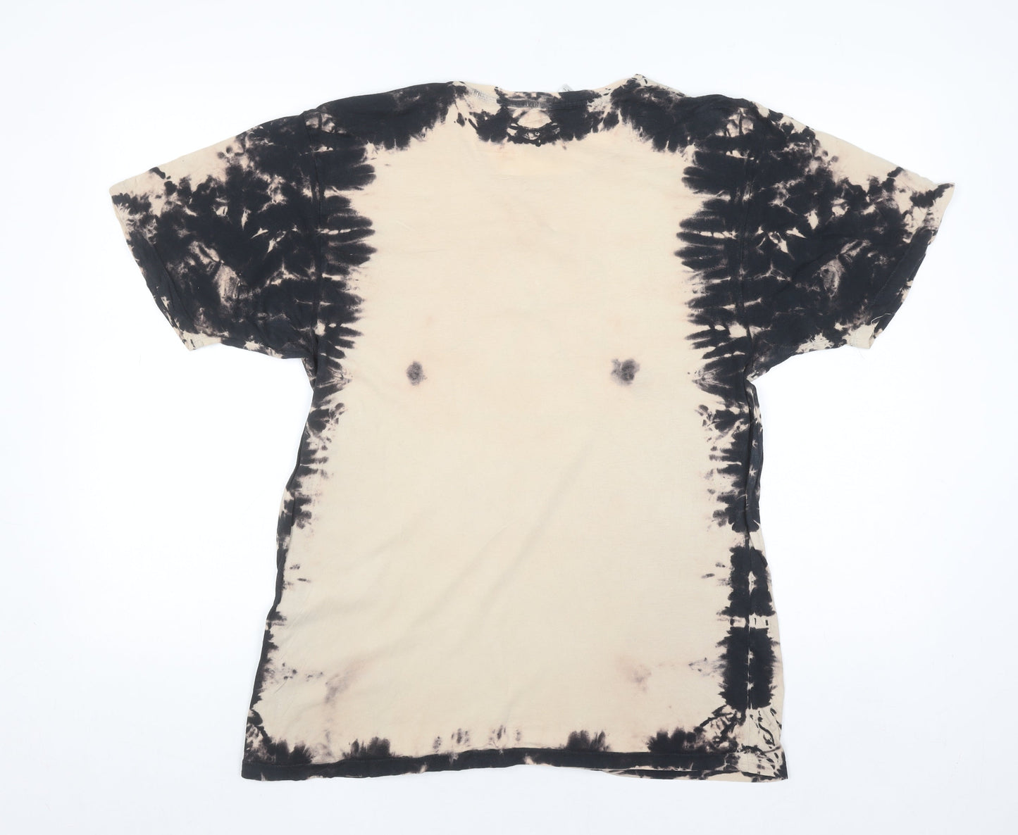 Arcade Fire Men’s Beige Tie-Dye Band Graphic Cotton T-Shirt M
