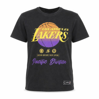 NBA Boys Black Los Angeles Lakers Graphic Print Cotton T-Shirt 8-9 Years