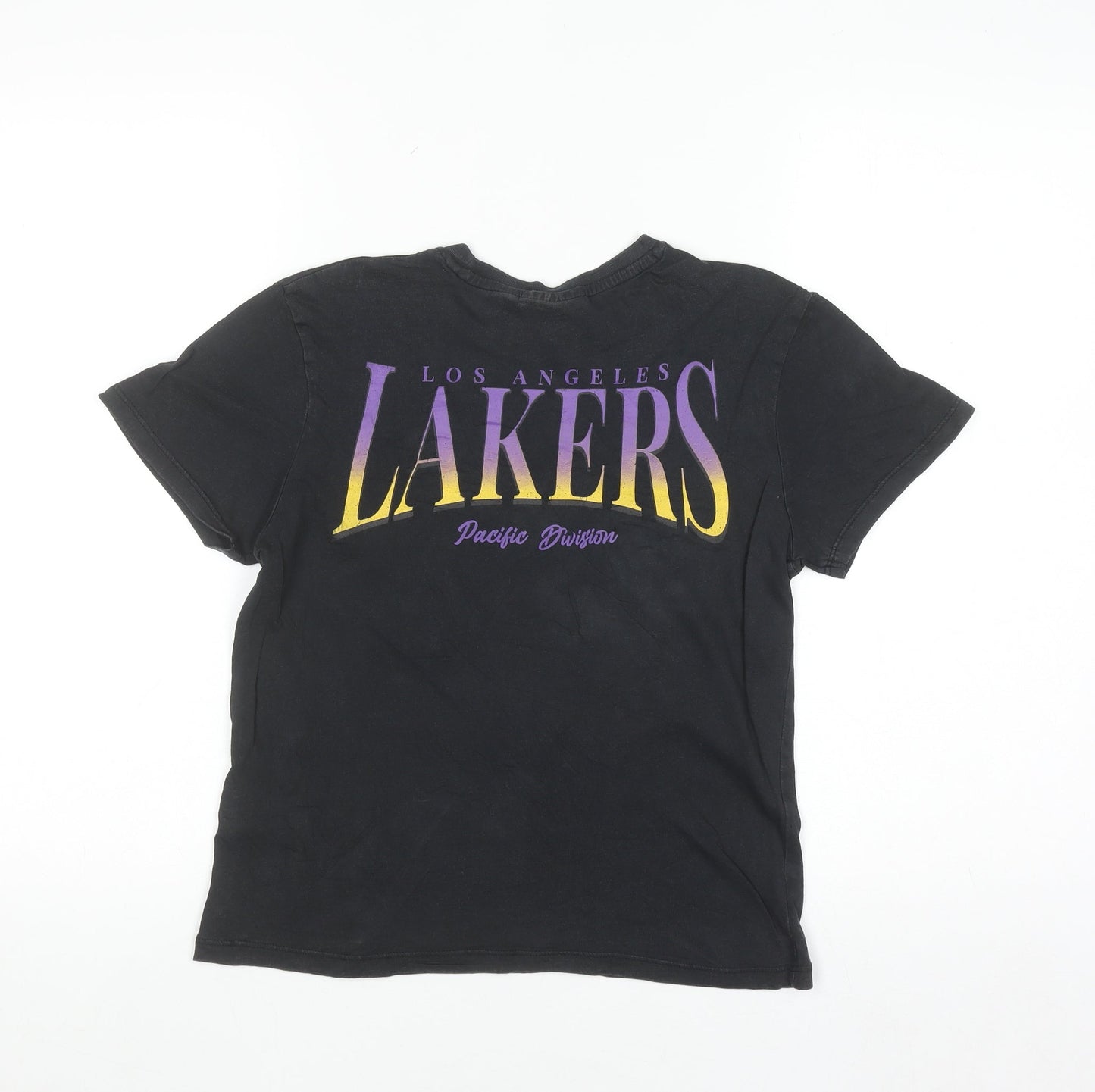 NBA Boys Black Los Angeles Lakers Graphic Print Cotton T-Shirt 8-9 Years