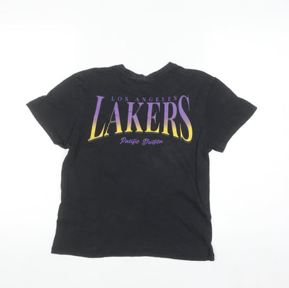 NBA Boys Black Los Angeles Lakers Graphic Print Cotton T-Shirt 8-9 Years