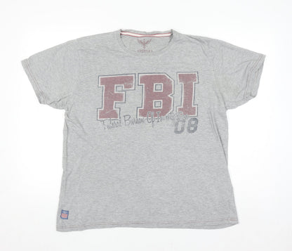 America's Legacy Men's Grey FBI Graphic T-Shirt Size XL