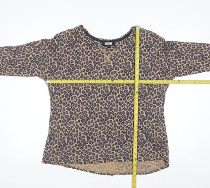 Next Women’s Brown Leopard Print Jersey T-Shirt Size 16
