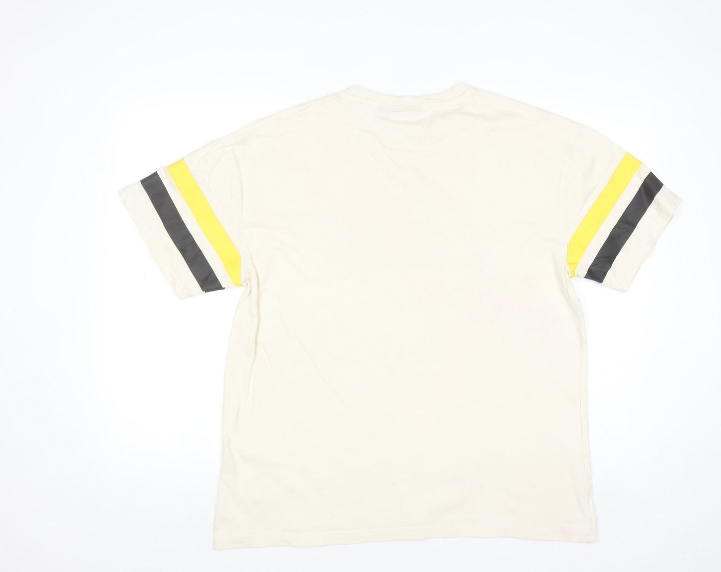 NBA Los Angeles Lakers Men's Beige Graphic Short Sleeve T-Shirt M
