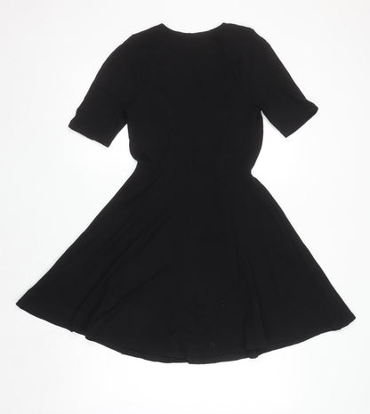 River Island Womens Black Size 10 Fit & Flare Knee Length Dress