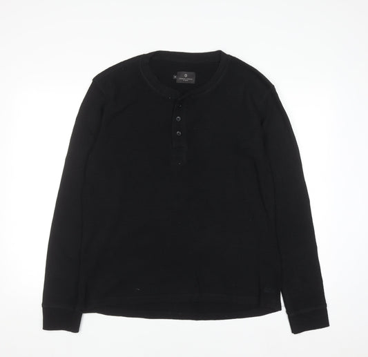 Casual Friday by Blend Men's Black Henley Long Sleeve Jumper M