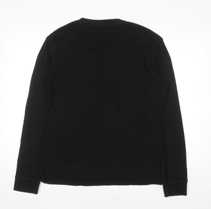Casual Friday by Blend Men's Black Henley Long Sleeve Jumper M