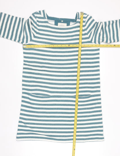 Seasalt Cornwall Women’s Blue Striped Shift Dress Size 12 Cotton
