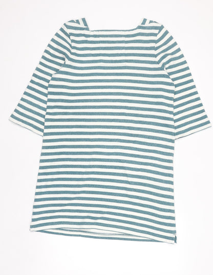 Seasalt Cornwall Women’s Blue Striped Shift Dress Size 12 Cotton