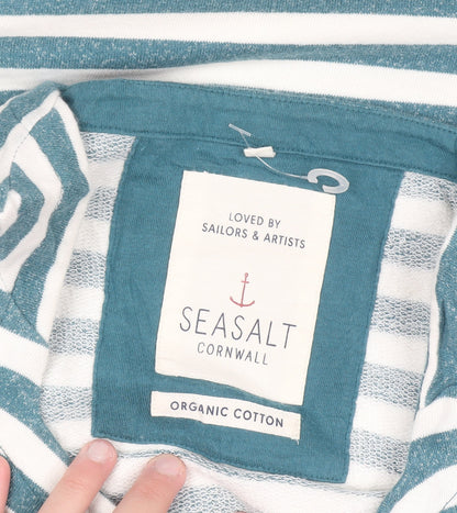 Seasalt Cornwall Women’s Blue Striped Shift Dress Size 12 Cotton