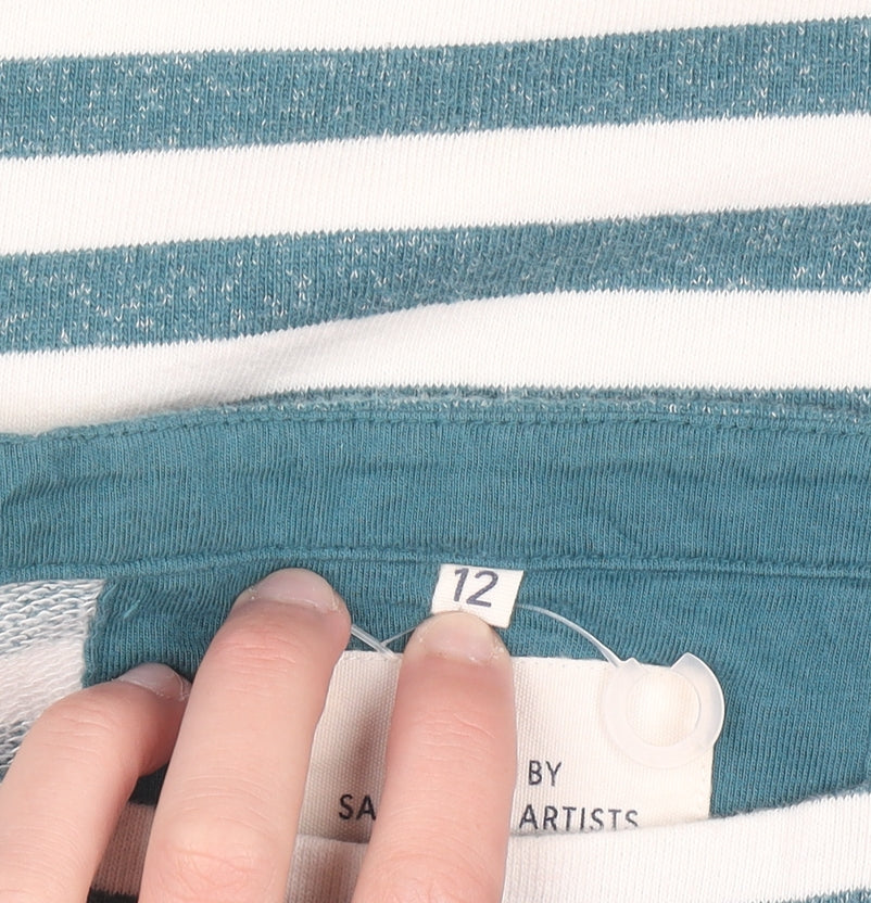 Seasalt Cornwall Women’s Blue Striped Shift Dress Size 12 Cotton