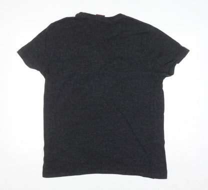 Superdry Men's Charcoal Graphic Print Crew Neck T-Shirt 2XL