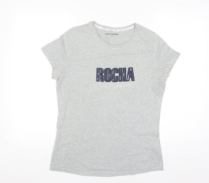 Rocha John Rocha Women’s Grey Cotton Short Sleeve T-Shirt Size 14