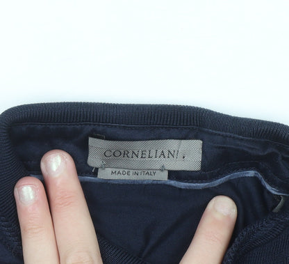 Corneliani Men's Blue Cotton Polo Shirt Size L Made in Italy