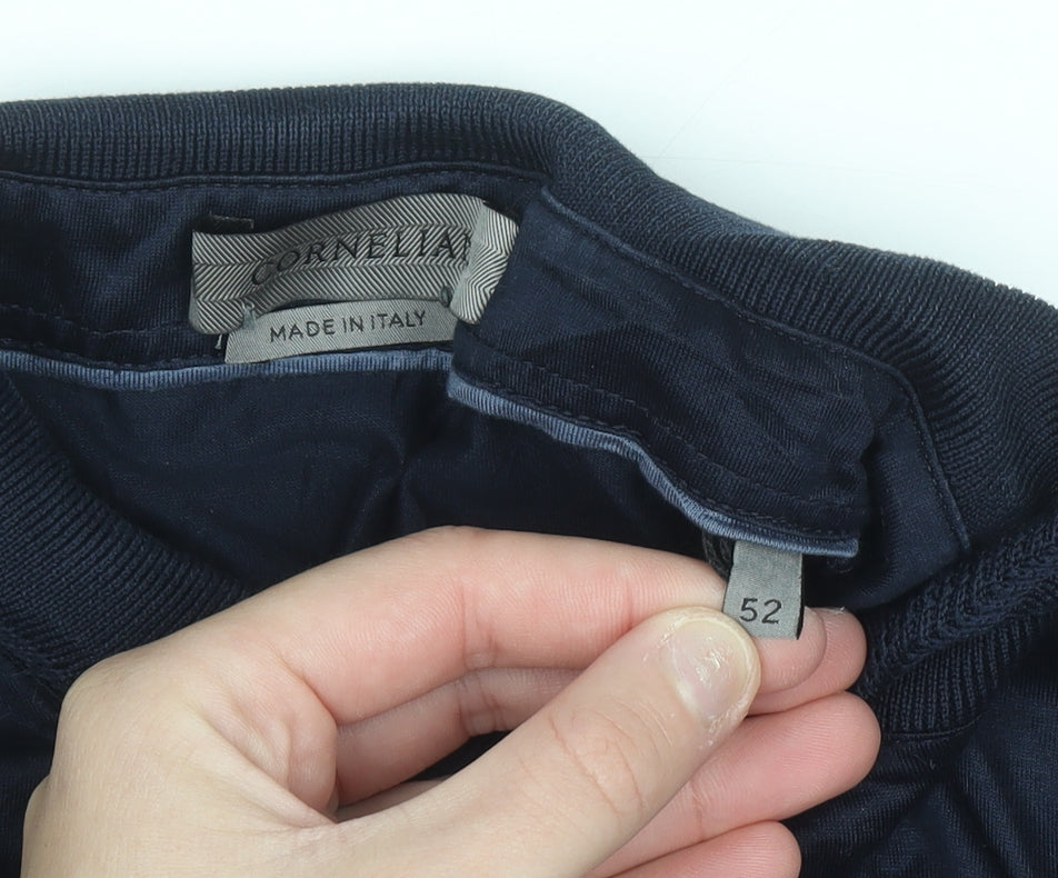 Corneliani Men's Blue Cotton Polo Shirt Size L Made in Italy