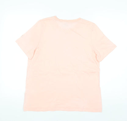 Joules Women's Pink Cotton Crew Neck Short Sleeve T-Shirt Size 10