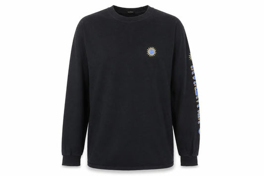 Urban Outfitters Men’s Black Graphic Long Sleeve Cotton Top Size S