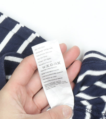 Joules Women Blue Stripe Cotton T-Shirt Dress Size 14