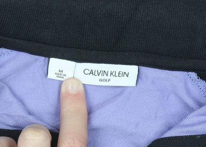 Calvin Klein Golf Men's Purple Black Polo Shirt Size M