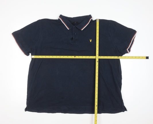 Very Man Navy Blue 3XL Men's Cotton Short Sleeve Polo Shirt