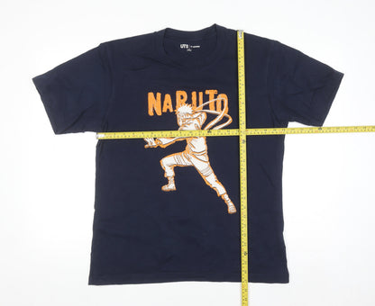 Uniqlo Men’s Navy Naruto Graphic Short Sleeve Cotton T-Shirt Size M
