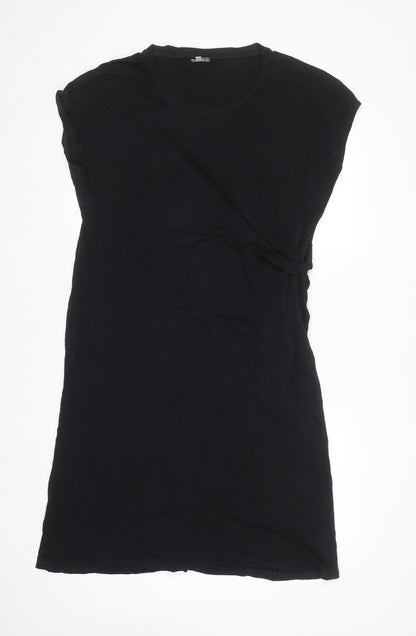 Serra Womens Black T-Shirt Dress Size 16 Cotton Casual