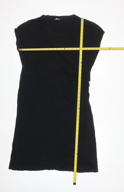 Serra Womens Black T-Shirt Dress Size 16 Cotton Casual