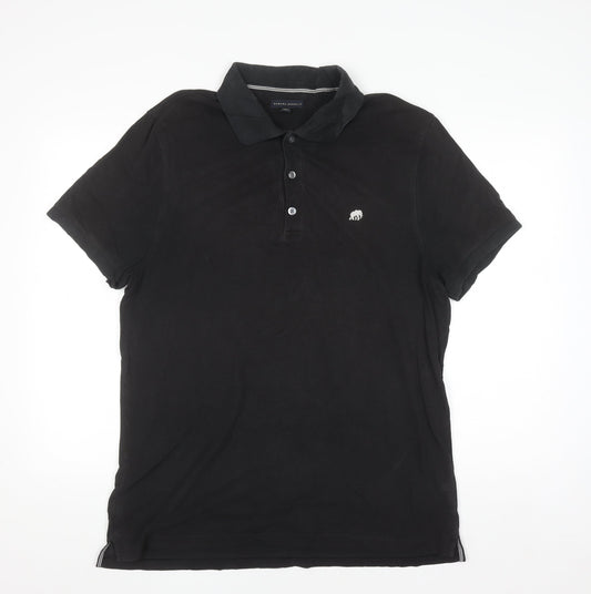 Banana Republic Men's Black Cotton Polo Shirt Size L