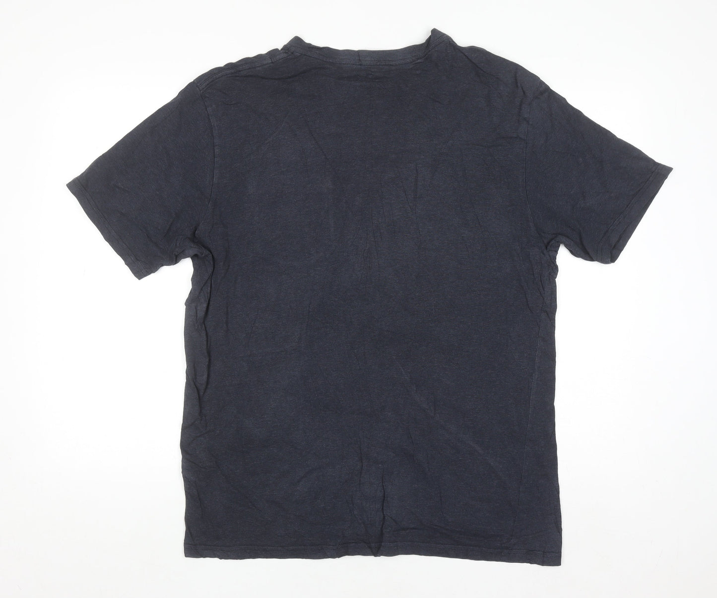 Carhartt Work In Progress Men's Navy Blue Cotton Crew Neck T-Shirt L