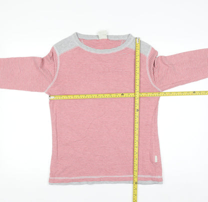 Trespass Womens Pink Striped Cotton Long Sleeve T-Shirt L