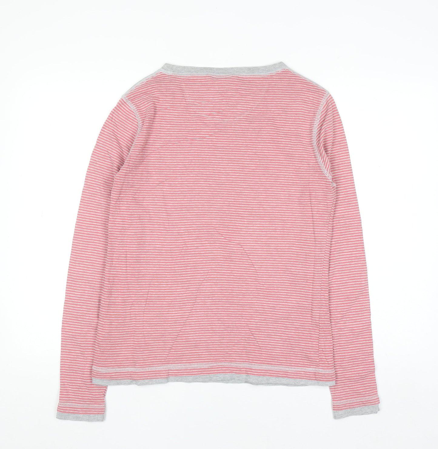 Trespass Womens Pink Striped Cotton Long Sleeve T-Shirt L