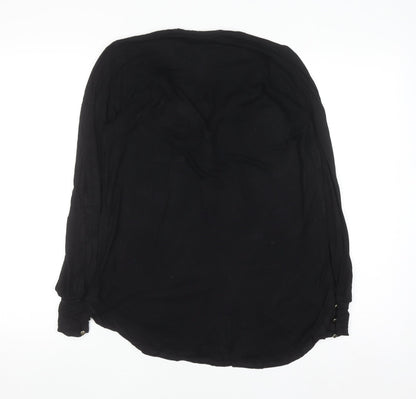 Dorothy Perkins Women's Black Viscose Tunic Blouse Size 10