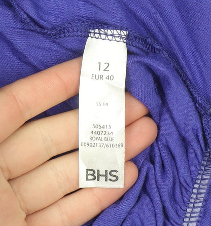 BHS Women’s Royal Blue Viscose Long Sleeve Cardigan Size 12