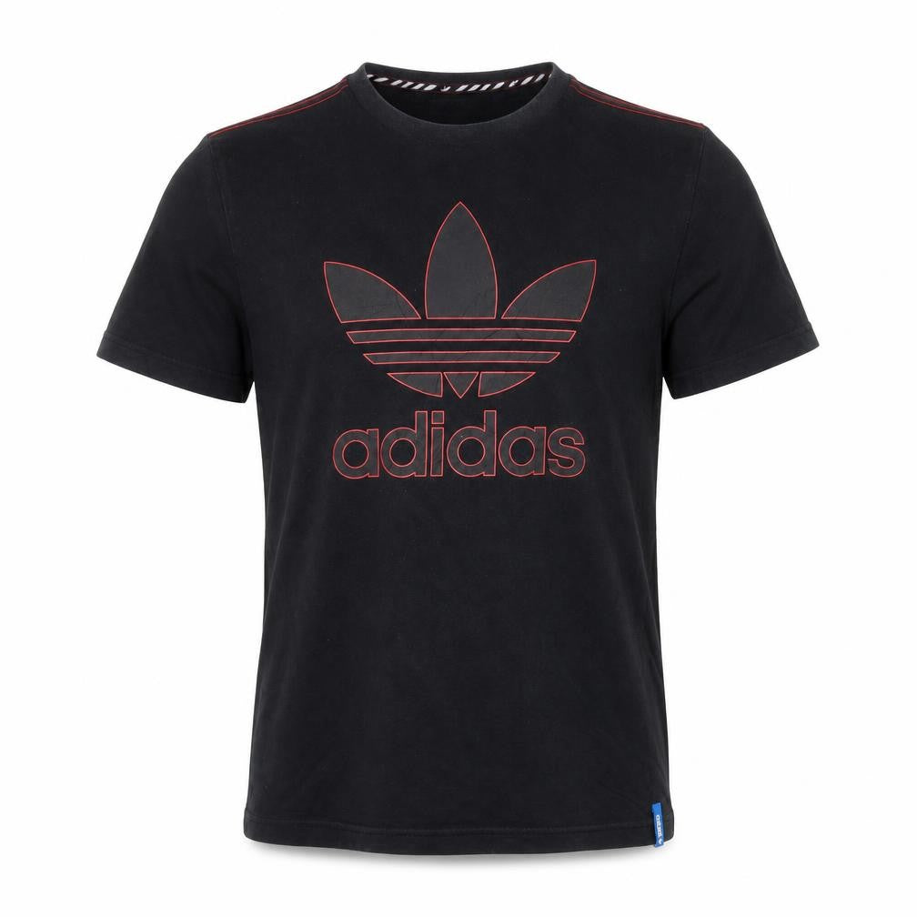 Adidas Men's Black Trefoil Logo Short Sleeve Cotton T-Shirt M