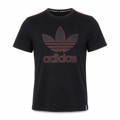 Adidas Men's Black Trefoil Logo Short Sleeve Cotton T-Shirt M