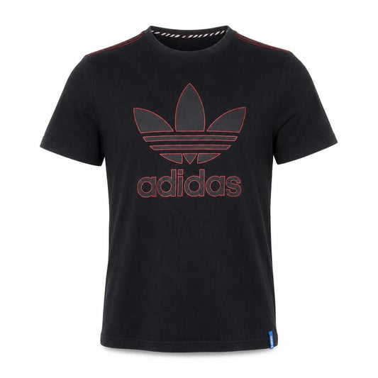 Adidas Men's Black Trefoil Logo Short Sleeve Cotton T-Shirt M
