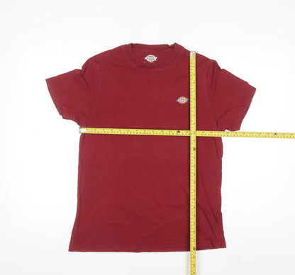 Dickies Men's Red XS Crew Neck Cotton Short Sleeve T-Shirt