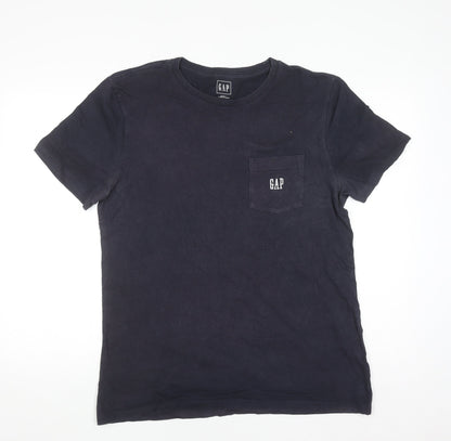 GAP Men's Navy Blue Cotton Pocket T-Shirt Size M Crew Neck