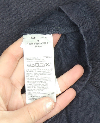 GAP Men's Navy Blue Cotton Pocket T-Shirt Size M Crew Neck
