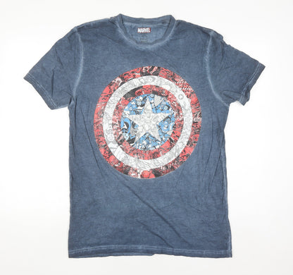 Next Marvel Captain America Blue Men's Regular Fit T-Shirt M