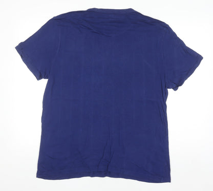 GAP Men's Blue Paris Graphic Crew Neck Cotton T-Shirt Size L