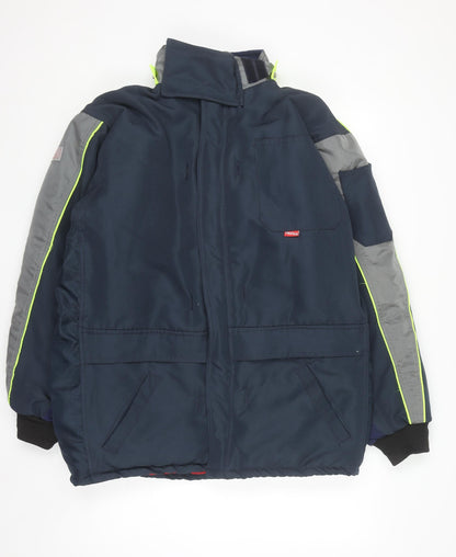 FlexiTog Men's Blue Coldstore Insulated Work Jacket Size M Winter Coat