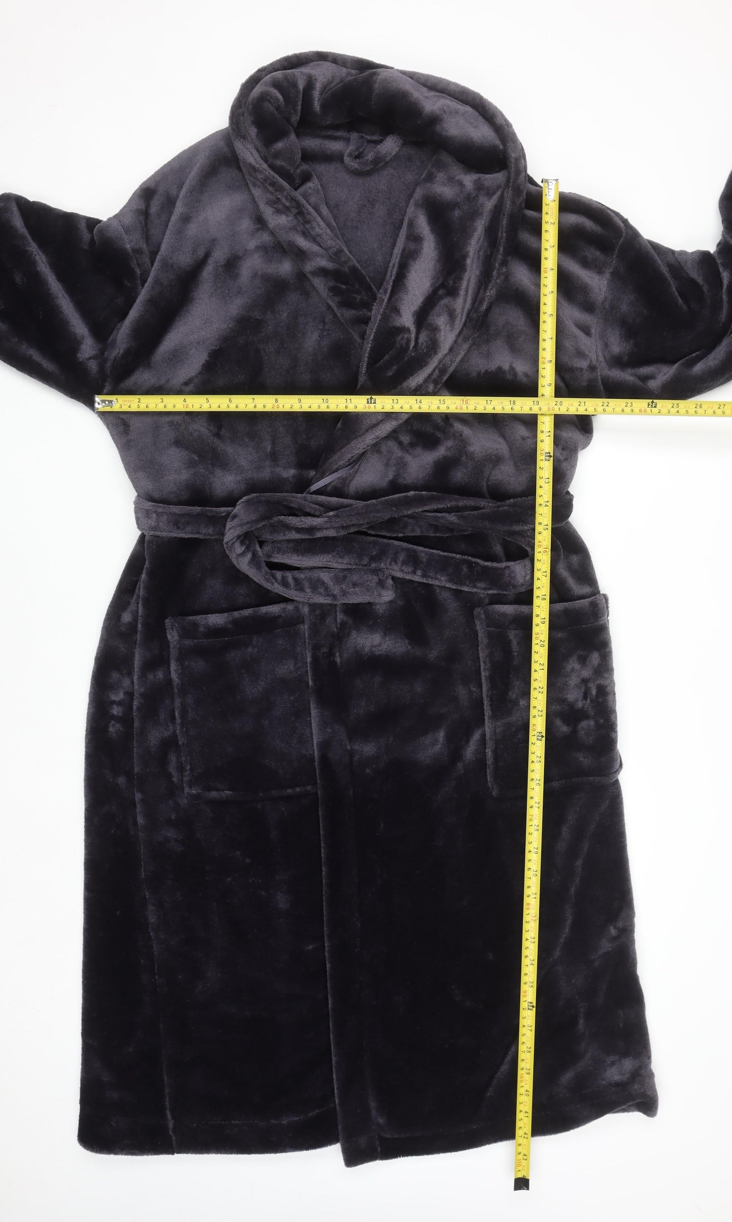 Marks and Spencer Women Purple Fleece Belted Robe Size 16-18