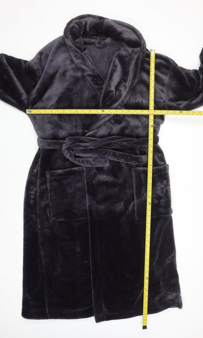 Marks and Spencer Women Purple Fleece Belted Robe Size 16-18