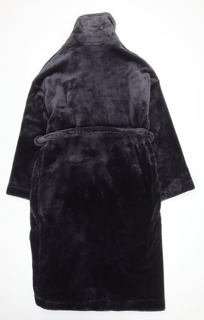 Marks and Spencer Women Purple Fleece Belted Robe Size 16-18