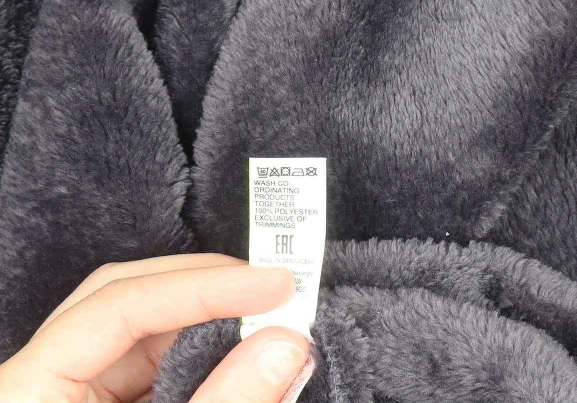 Marks and Spencer Women Purple Fleece Belted Robe Size 16-18