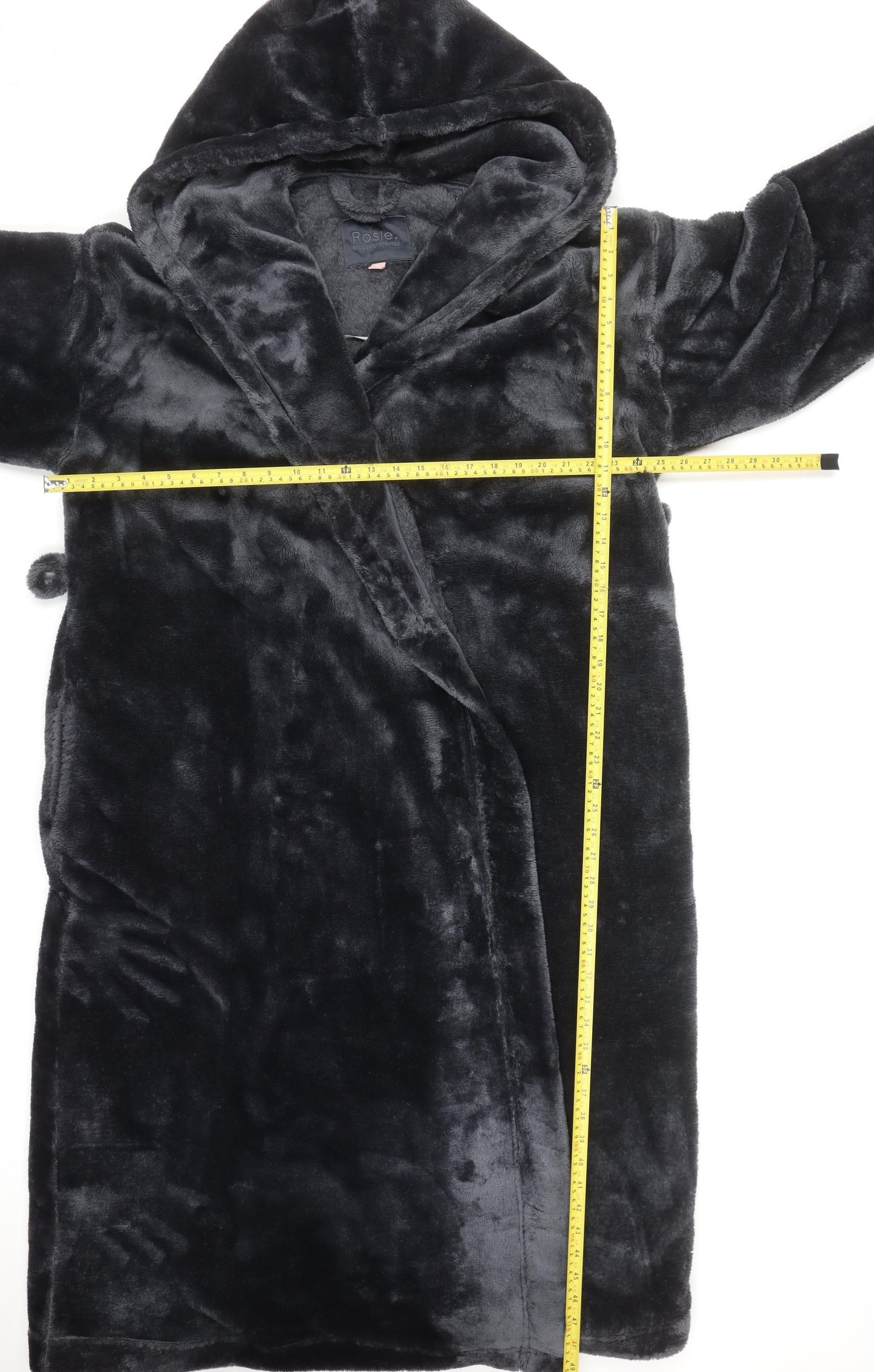 Marks and Spencer Women’s Grey Fleece Hooded Robe XL Winter Warm