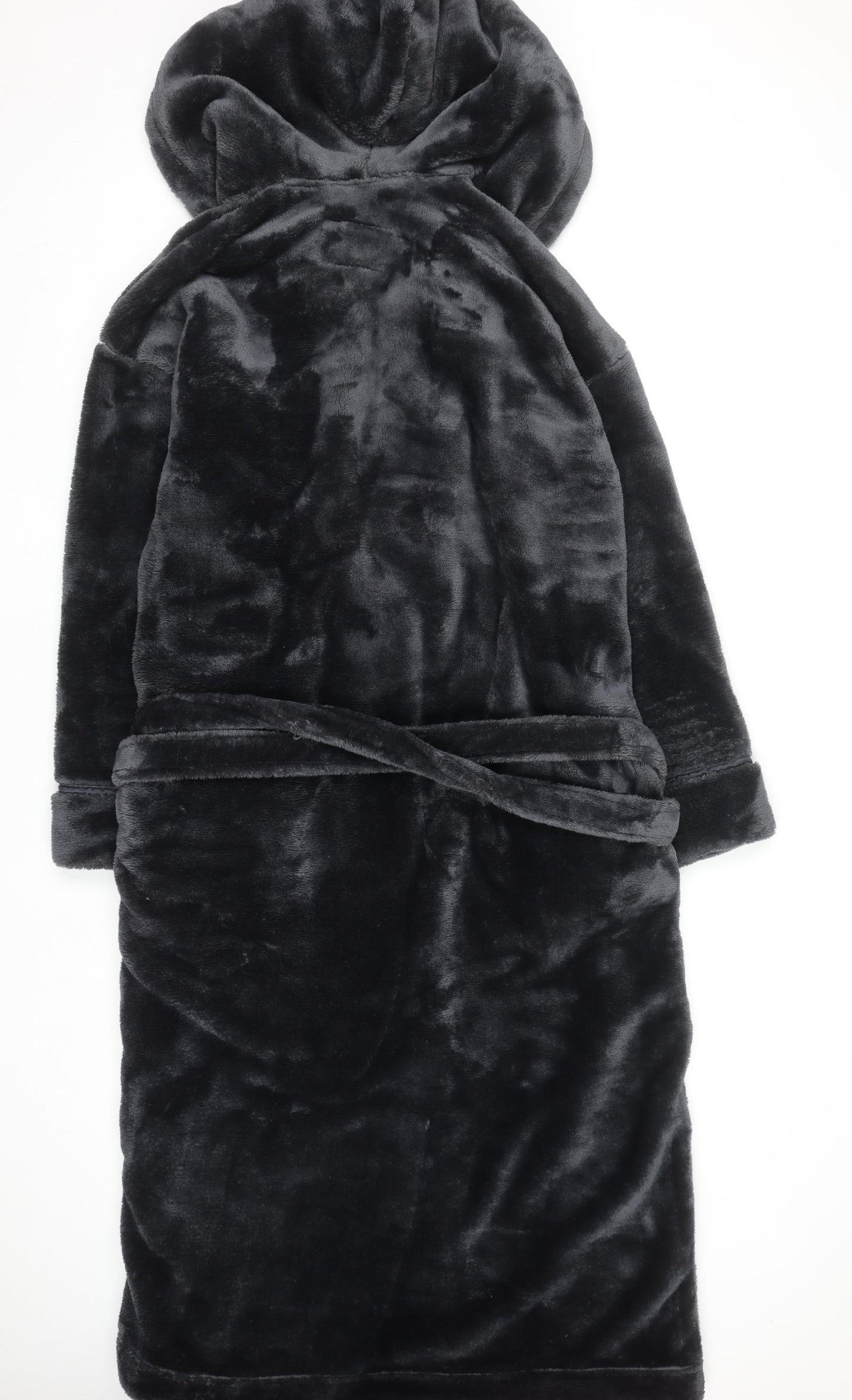Marks and Spencer Women’s Grey Fleece Hooded Robe XL Winter Warm