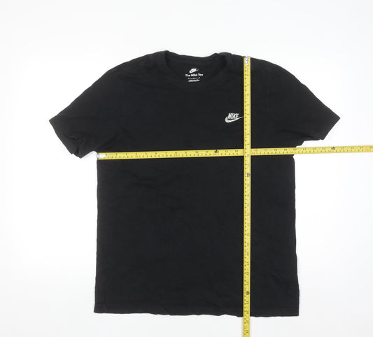 Nike Men's Black Cotton Crew Neck Sports T-Shirt M