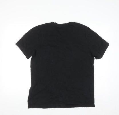 Nike Men's Black Cotton Crew Neck Sports T-Shirt M