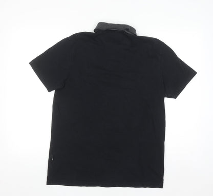 Burton Menswear London Black Short Sleeve Polo Shirt M Regular Fit